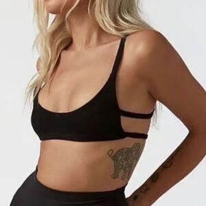 Joah Brown Midnight black caged bra